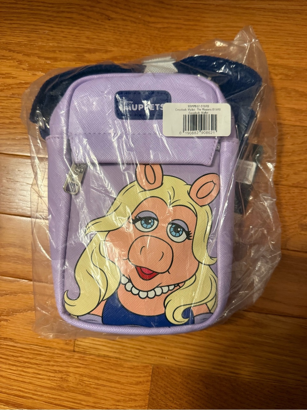 Buckle Down Lilac Miss Piggy Crossbody Bag Muppets